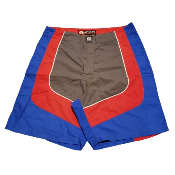 Jetpilot Board Shorts Wakeboarding Gray Blue Red Men's 36 Beach Summer Surfing - Picture 1 of 13